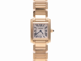 Cartier Tank Francaise Yellow Gold with Ivory Dial Quartz Womens 20x25mm Cartier