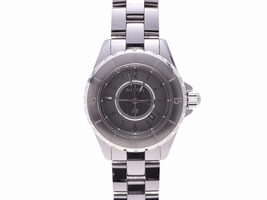Chanel J12 H2978 Ceramic & Titanium Gray Dial Quartz 33mm Mens Chanel