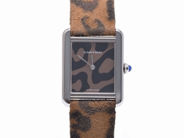 Cartier Tank Solo Stainless Steel and Leather Womens 24 x 30mm Cartier