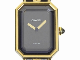 Chanel Premier M Gold Plated & Leather Quartz 19mm Womens Chanel