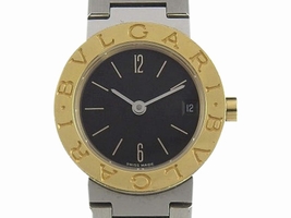 Bulgari Bb23SG Stainless Steel & 18K Yellow Gold Quartz 22mm Womens Bulgari