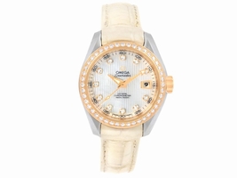 Omega Seamaster Aqua Terra 231.28.30.20.55.001 Stainless Steel 18K Rose Gold Diamond Automatic 30mm Womens Omega