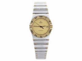 Omega Constellation 18K Yellow Gold and Stainless Steel 34mm Mens Omega