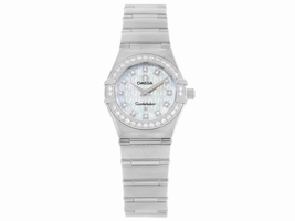 Omega Constellation 1460.75.00 Stainless Steel Mother of Pearl Dial Diamond Quartz 22.5mm Womens Omega