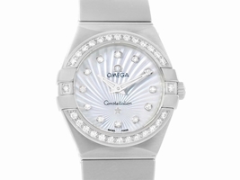 Omega Constellation 123.15.24.60.55.004 Stainless Steel with Diamond Quartz 24mm Womens Omega