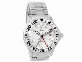 Omega Seamaster 2538.20.00 Stainless Steel White Wave Dial Automatic 41mm Mens Omega