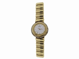 Piaget 20123 18K Yellow Gold 0.65ct. Diamond Bezel 25mm Womens Piaget