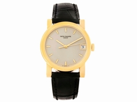 Patek Philippe Calatrava 5012 18K Yellow Gold & Leather Automatic 33.5mm Mens Patek Philippe