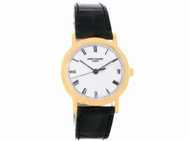 Patek Philippe Calatrava 3802 18K Yellow Gold Hobnail Bezel 33mm Mens Patek Philippe