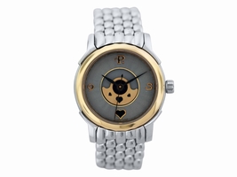 Perrelet Lady Coeur 640 Stainless Steel and 18K Yellow Gold 30mm Womens |Perrelet| Buy at TrueFacet