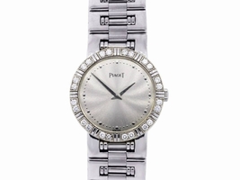 Piaget 498235 18K White Gold Diamond Quartz 24mm Womens Piaget