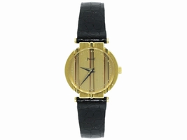Piaget Polo 8263 18K Yellow Gold & Leather Quartz 25mm Womens Piaget
