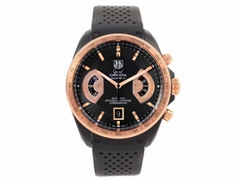 Tag Heuer Grand Carrera CAV518E Black PVD Rose Gold & Rubber 43mm Mens