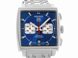 Tag Heuer Monaco CW2113 Stainless Steel Automatic Chronograph 38mm x 38mm Mens  |Tag Heuer