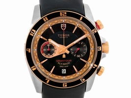 Tudor Grantour Fly-Back 20551N Chrono Stainless Steel Rose Gold 42mm Mens Tudor
