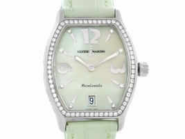 Ulysse Nardin Michelangelo 113-48 Stainless Steel Diamond 32mm Womens Ulysse Nardin