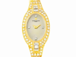 Vacheron & Constantin 18K Yellow Gold & Diamond Vintage 18mm Womens Vacheron & Constantin