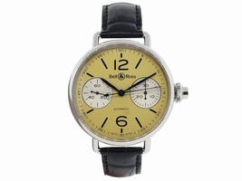 Bell & Ross BRWW1 Stainless Steel Black Leather 45mm Mens