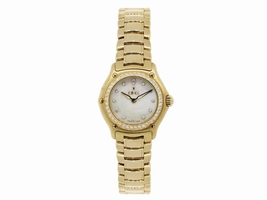 Ebel 1911 18K Yellow Gold Mother Of Pearl Diamond Dial and Bezel 26mm Womens Ebel