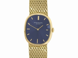 Patek Philippe Ellipse 3748/1 18K Yellow Gold Blue Dial 27mm Womens