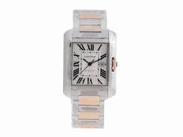 Cartier Tank Anglaise W5310037 18K Rose Gold and Stainless Steel Automatic 39.2mm x 29.8mm Cartier
