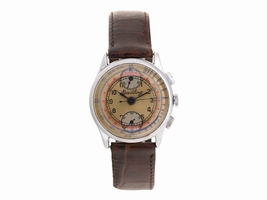 Vintage Breitling Chronograph Three Color Dial Steel Breitling