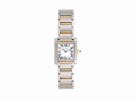 Cartier 18K Yellow Gold Two-Tone Tank Francaise W51007Q4 2300 Womens Cartier