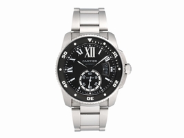 Cartier Calibre de Cartier W7100057 Black Dial Stainless Steel 42mm Mens Cartier