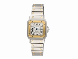 Cartier Santos 100 2319 Two Tone Stainless Steel and Yellow Gold Automatic 30mm Womens Cartier