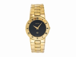 Gucci 3300L Gold Plated Quartz 26.5mm Womens Gucci