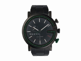 Gucci 101M PVD Stainless Steel Custom Green Emerald Bezel 47mm Mens Gucci