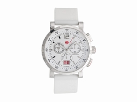 Michele MW01K00D9001 Sport Sail Large Analog-Display Swiss-Quartz Silver-Tone 42mm Womens Michele