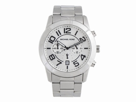 Michael Kors Mercer MK8290 Chronograph Stainless Steel Silver Dial 45mm Michael Kors