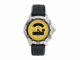 Tag Heuer CAF1011.FT8011 Aquaracer Chronotimer Yellow Dial 43mm Mens  Tag Heuer CAF1011.FT8011 Aquaracer Chronotimer Yellow Dial 43mm Mens simple