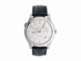 Zenith 03.0520.683 Grande Class Reserve De Marche RDM & Dual Time Automatic 44mm Mens Zenith